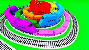 Мультики для детей . Мультик про поезда . Поезда катаются по железной дороге.