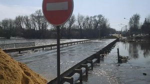 20260328 Низководный мост утонул затопило половодье паводок река Ока посёлок Гать деревня город Орёл