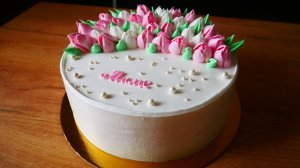 Мастер класс по ТЮЛЬПАНАМ Украшение торта цветами Оформление тортов тюльпанами