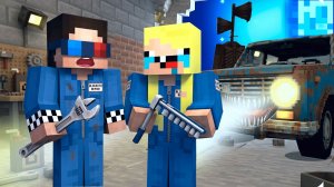 😰НОЧНАЯ СМЕНА в АДСКОМ СЕРВИСЕ в МАЙНКРАФТ! НУБИК