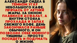 Александр укрылся от зноя в тихом кафе. Снаружи — жара и шум внутри  прохлада и странное спокойствие