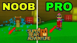 Я играю в Super Bear Adventure как Нуб и как Профессиональный игрок/Супер Мишка прохождение игры