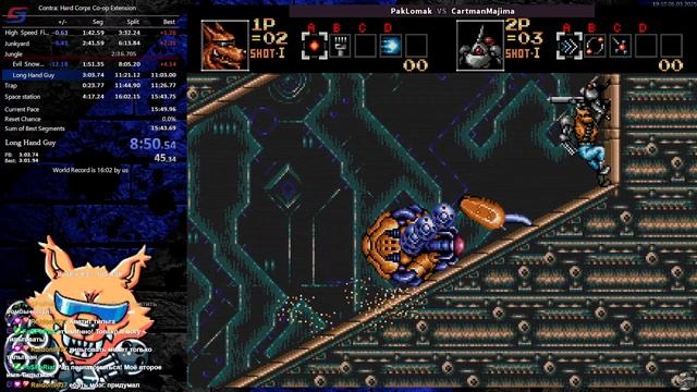 Contra Hard Corps [Any% Co-op ChaseSurrender] 15:26 with Cartmanmajima