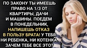 Уступи, у тебя ни ребенка, ни котенка, Твердили все. Они не ожидали от нее такой подлости.