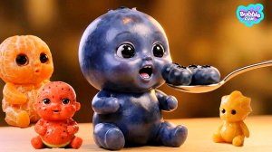 🍇 Милые Фруктовые Малыши 🍉 едят настоящие фрукты. Необычный Удивительный ИИ ASMR.