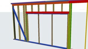 Укрепление оконного проема панорамного окна в каркасном доме. Элемент Хедер.