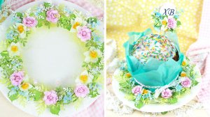 Пасхальные ИДЕИ своими руками 💛 Украшения для пасхального кулича: венок и топпер