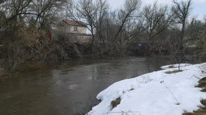 20260328 река Цон в районе посёлка Знаменка весна март половодье Орловский район пгт город Орёл г р