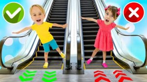 Приключение в торговом центре Escalator Mall - Дети изучают правила безопасности в торговом центре