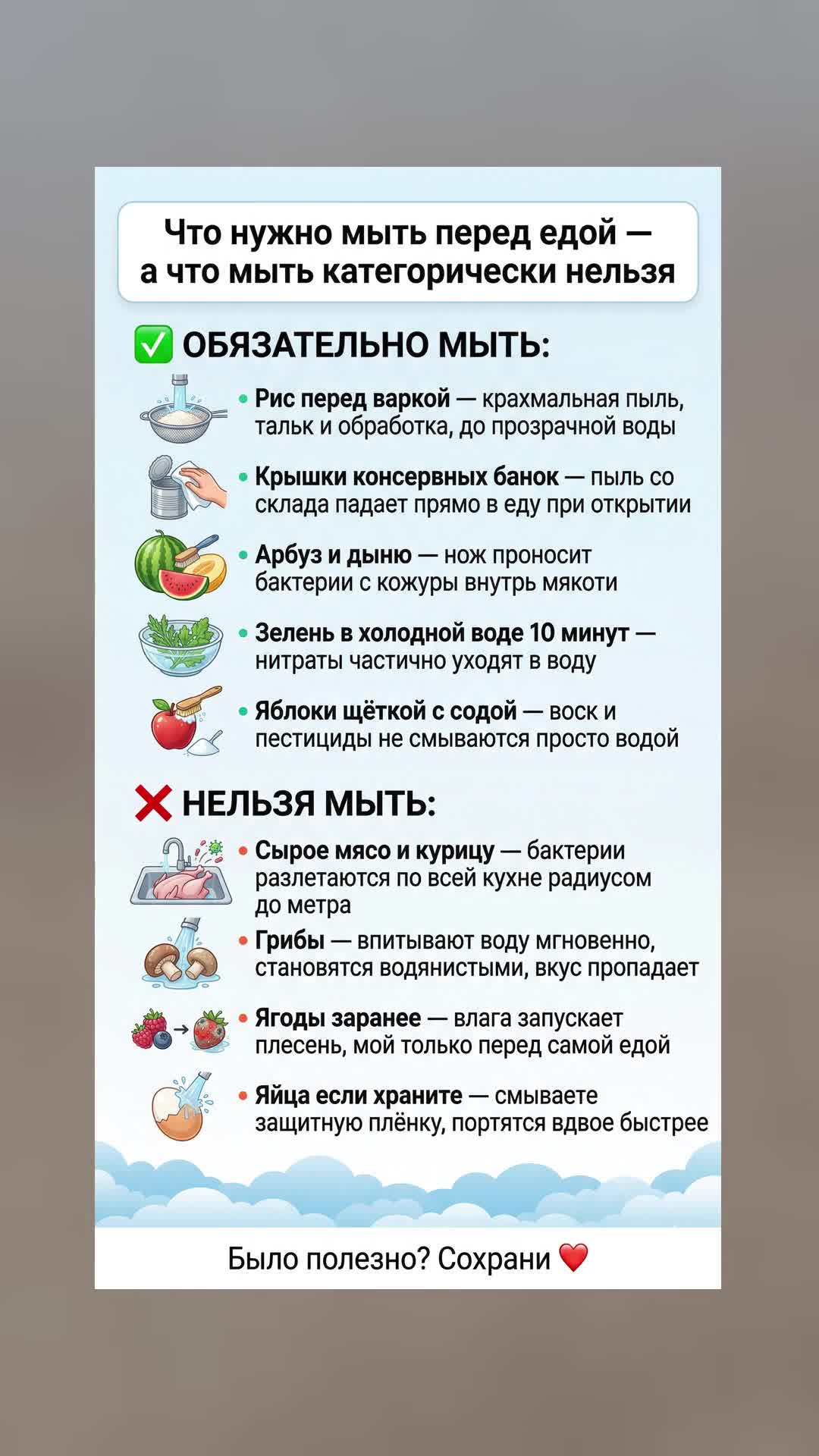 Что мыть перед едой: советы для заботы о здоровье