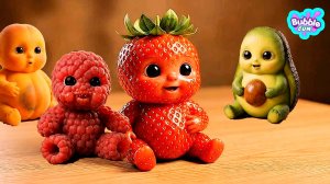 🍓 Милые Фруктовые Малыши 🍊 едят настоящие фрукты. Необычный Удивительный ИИ ASMR.