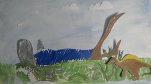 Спинозавр на охоте