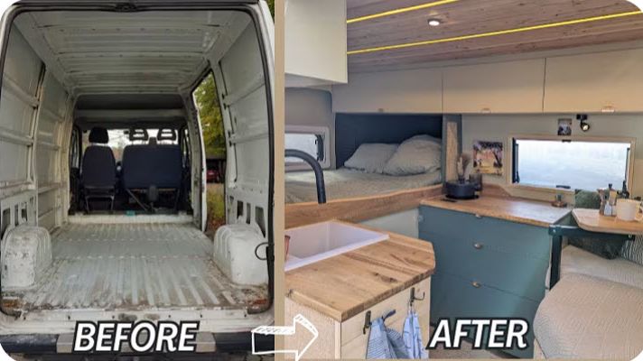 Как собрать кемпер за 4 200€ своими руками | Для новичков без опыта | От пустого фургона до автодома