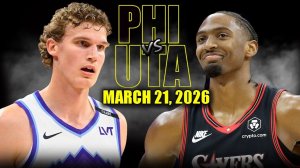 22.03.2026 | ОБЗОР МАТЧА | Юта Джаз - Филадельфия Сиксерс | Highlights