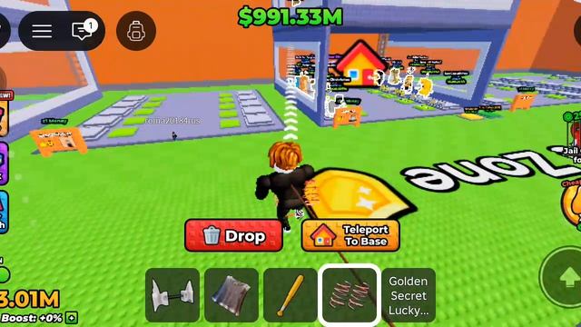 роблокс симулятор накачайся и укради лаки блок мэра