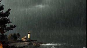 Дождь, океан, гром | Шум дождя для сна 1 час | Сильный дождь — глубокий сон | Дождь для расслабления