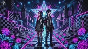 «мой японских трек в стиле (Visual Kei). песня (Неоновый Призрак Ремикс на русский) на тему эмо.