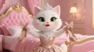 Милый котенок впервые пробует макияж