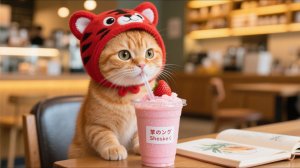 Мама-кошка работает в кафе, а котёнок всё время рисует | Дневник котёнка в тигриной шапочке от Дейзи