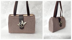 Сумка с набором фурнитуры, вязаная крючком из шнура. МК. Мастер - класс