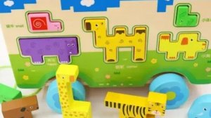 Для детей.Много разных фигурок изучаем и вставляем в большую машинку. #дети #видеодлядетей