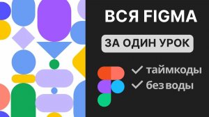 ОБУЧЕНИЕ FIGMA ДЛЯ ДИЗАЙНА БЕЗ ВОДЫ С ТАЙМКОДАМИ