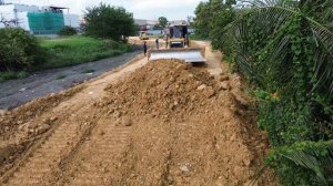 Amazing Landfill Clearing Mud Bulldozer SHANTUI - Huge Push Soils Dump Truck 25T Skill Building Road