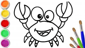 Мультик для детей-Как нарисовать КРАБА\Рисование КРАБА для детей