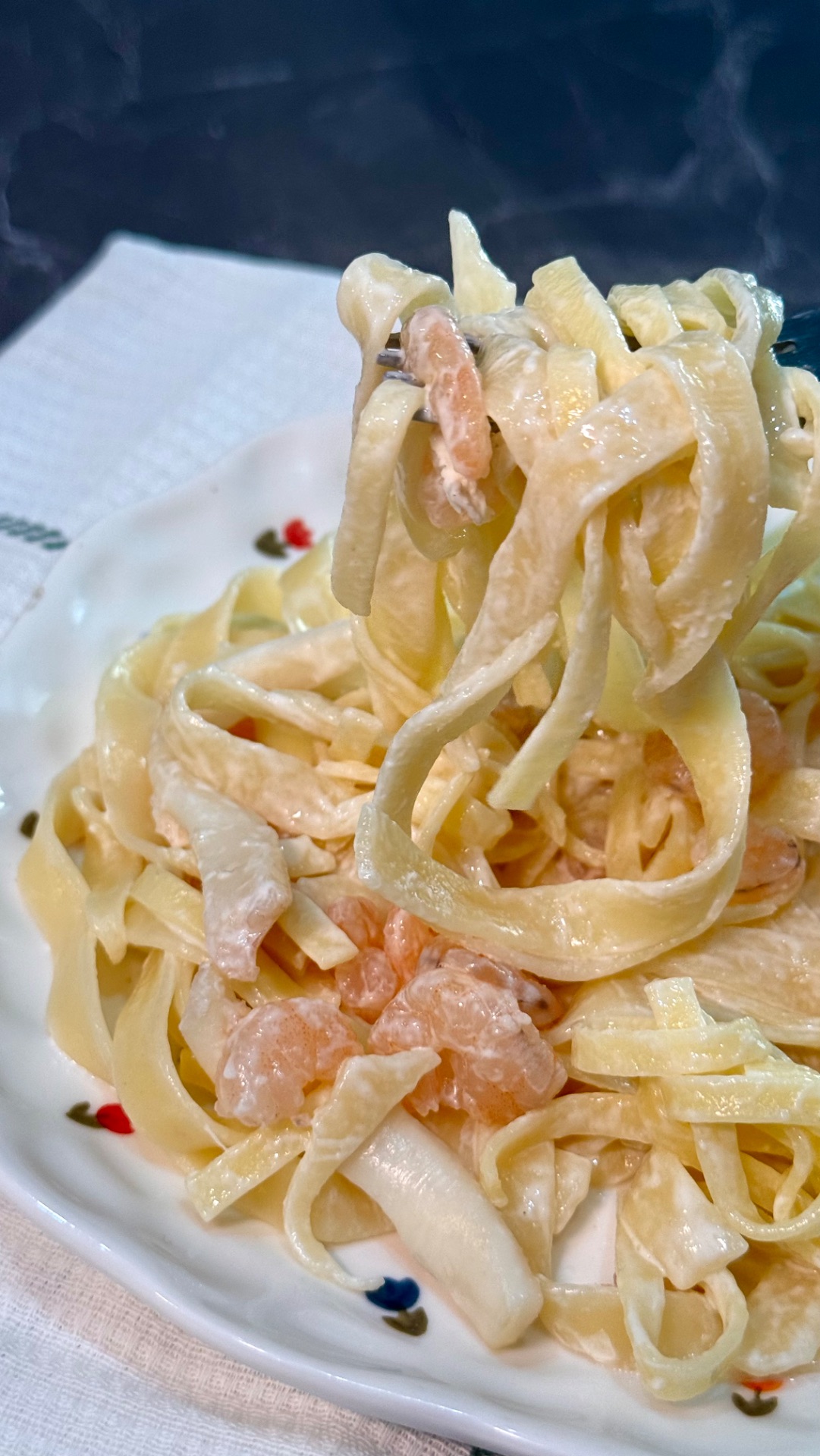 Паста с морепродуктами за 20 минут