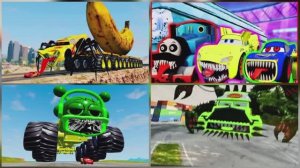 МОЛНИЯ МАКВИН ПРОТИВ ГИГАНТСКИХ МОНСТР-ТРАКОВ! 😱 КТО ПОБЕДИТ? ВЕЛИКАЯ БИТВА МАШИНОК. МУЛЬТИК