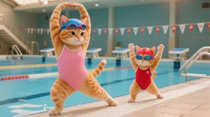 Приключения у бассейна и весёлые ныряния!