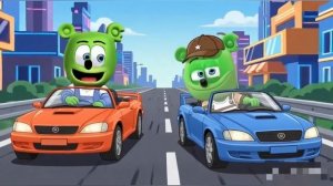 Мультики для детей Мишки gummy bears on car