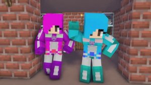 Джей Джей и Майки Трансформеры убегают от девушки, которую любит десептикон. Майнкрафт Мультик
