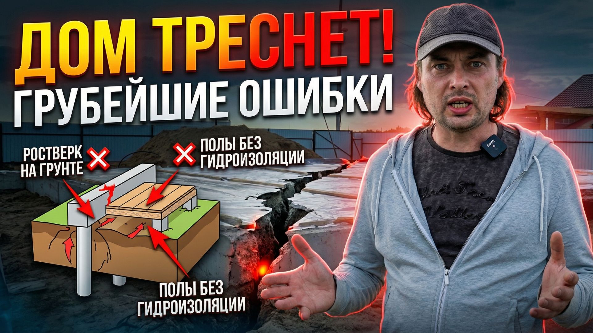 Дом пойдёт трещинами! Фатальные ошибки при заливке свайно-ростверкового фундамента смотреть онлайн