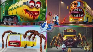 МИНЬОН ПАРОВОЗИК И ЕГО ВЕСЕЛЫЙ ТАНЕЦ! 🚂🍌 КРУТОЙ МУЛЬТИК-БАТТЛ ПРОТИВ МОНСТР-АВТОБУСА 🚌💥