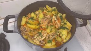 КАРТОШКА с КУРИЦЕЙ в одной сковороде — быстро и очень вкусно❗🔥