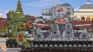 VK-44 vs Робо-Сталин • Битва на красной площади - Мультики про танки