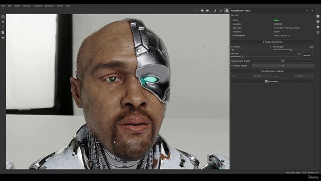 Cyborg Hard Surface Character Creation in Blender (7) 29 - Skin Fix & Export Textures