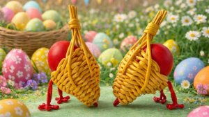 Пасхальный цыпленок/подставка под яйцо