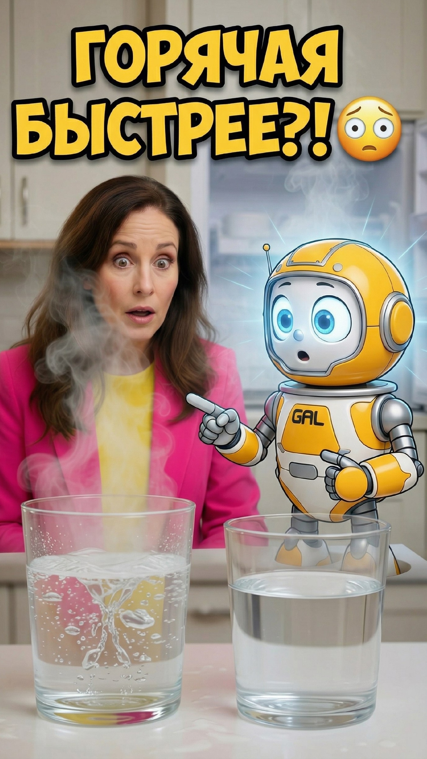 Горячая вода замерзает быстрее?! 😳 #физика #Shorts