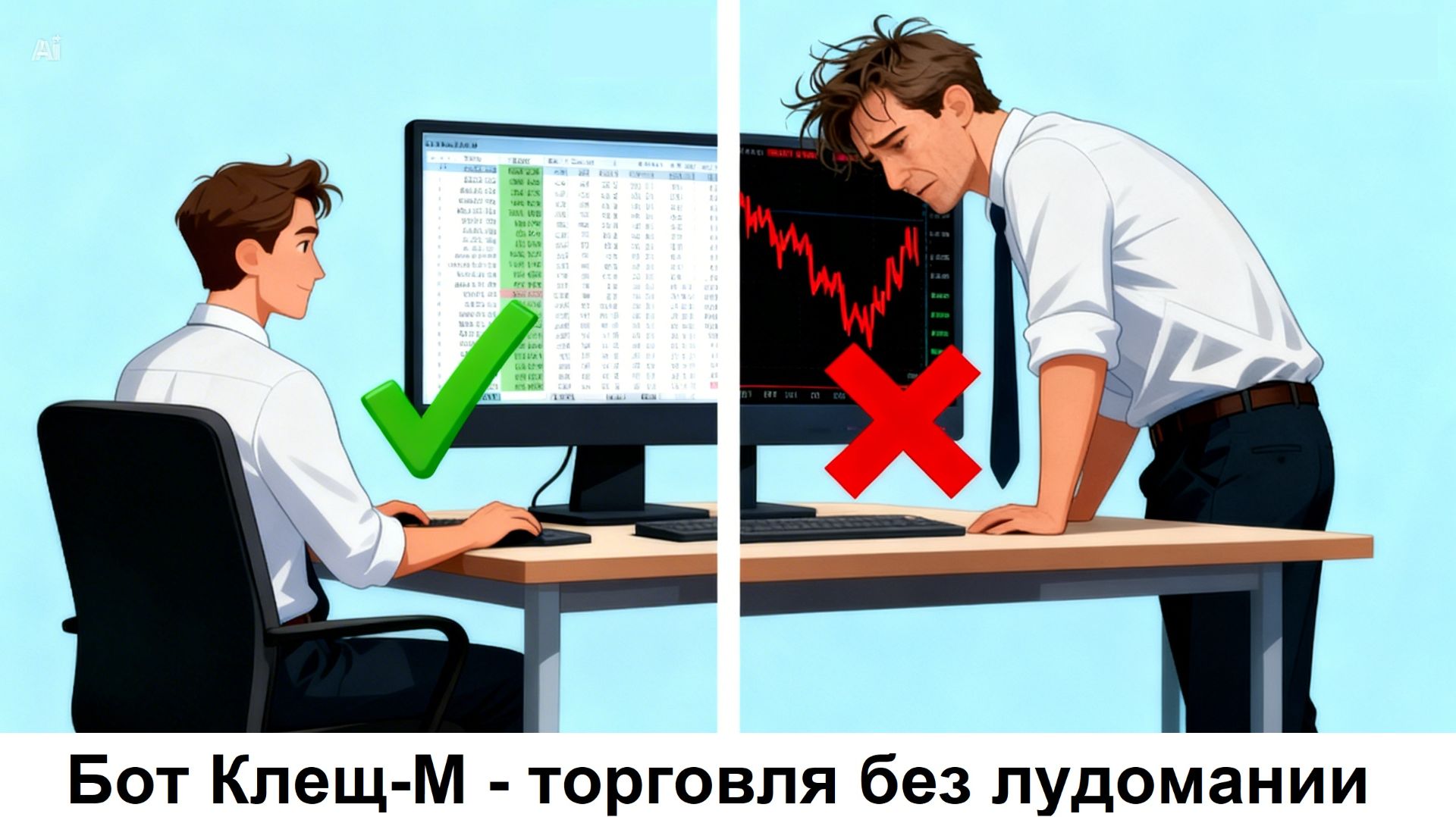 Бот Клещ-М - торговля без лудомании!