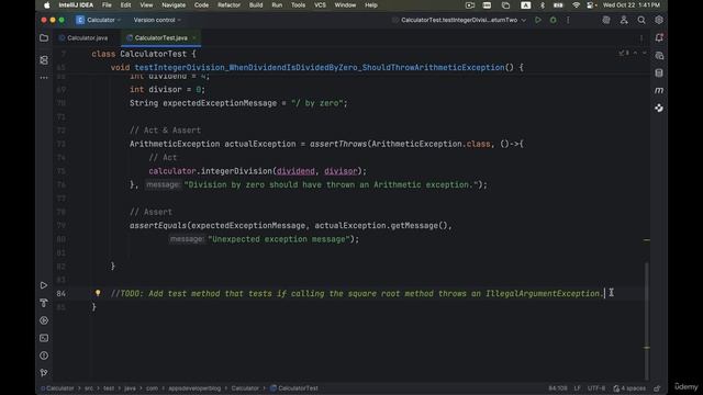 17. Assert an Exception - Practice exercise смотреть онлайн