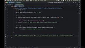17. Assert an Exception - Practice exercise