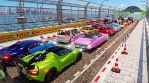 BeamNG Drive - Прыжок на большой рампе на автомобиле