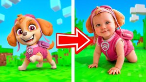 😂 СКАЙ ИЗ ЩЕНЯЧИЙ ПАТРУЛЬ СТАЛА РЕБЕНКОМ В МАЙНКРАФТ?!