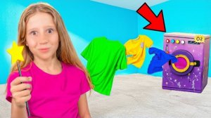 Настя помогает своей маме с домашними делами