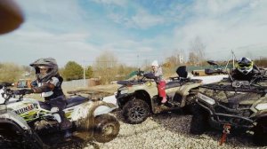 Весенние покатушки на квадроциклах с детьми.