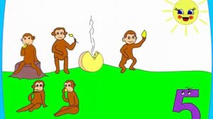 Развивающий мультик "Считаем с обезьянками" - цифры для детей.