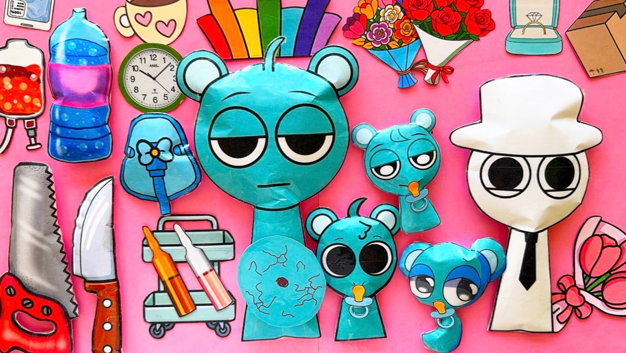 SPRUNKI МАМА SKY Беременна 🤰 / МИЛЫЕ ДЕТИШКИ 👧/ БУМАЖНЫЕ РОДЫ