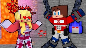 Джей Джей Трансформер в любовной ловушке девушки-десептикона - боевого автобота. Майнкрафт Мультик
